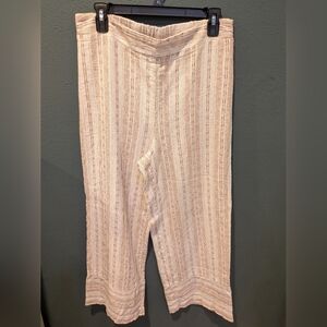 Nanette Lepore Cream Striped Capris